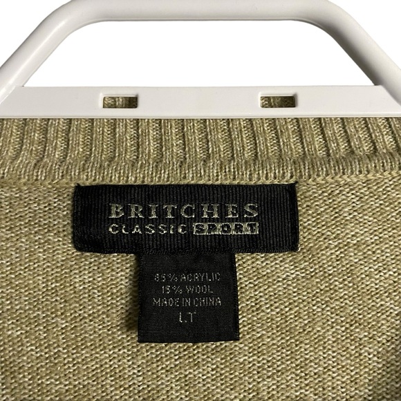 Britches Classic Sport Tan Pattern Crewneck Sweater - Picture 5 of 7